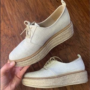 Zara jute platform loafer